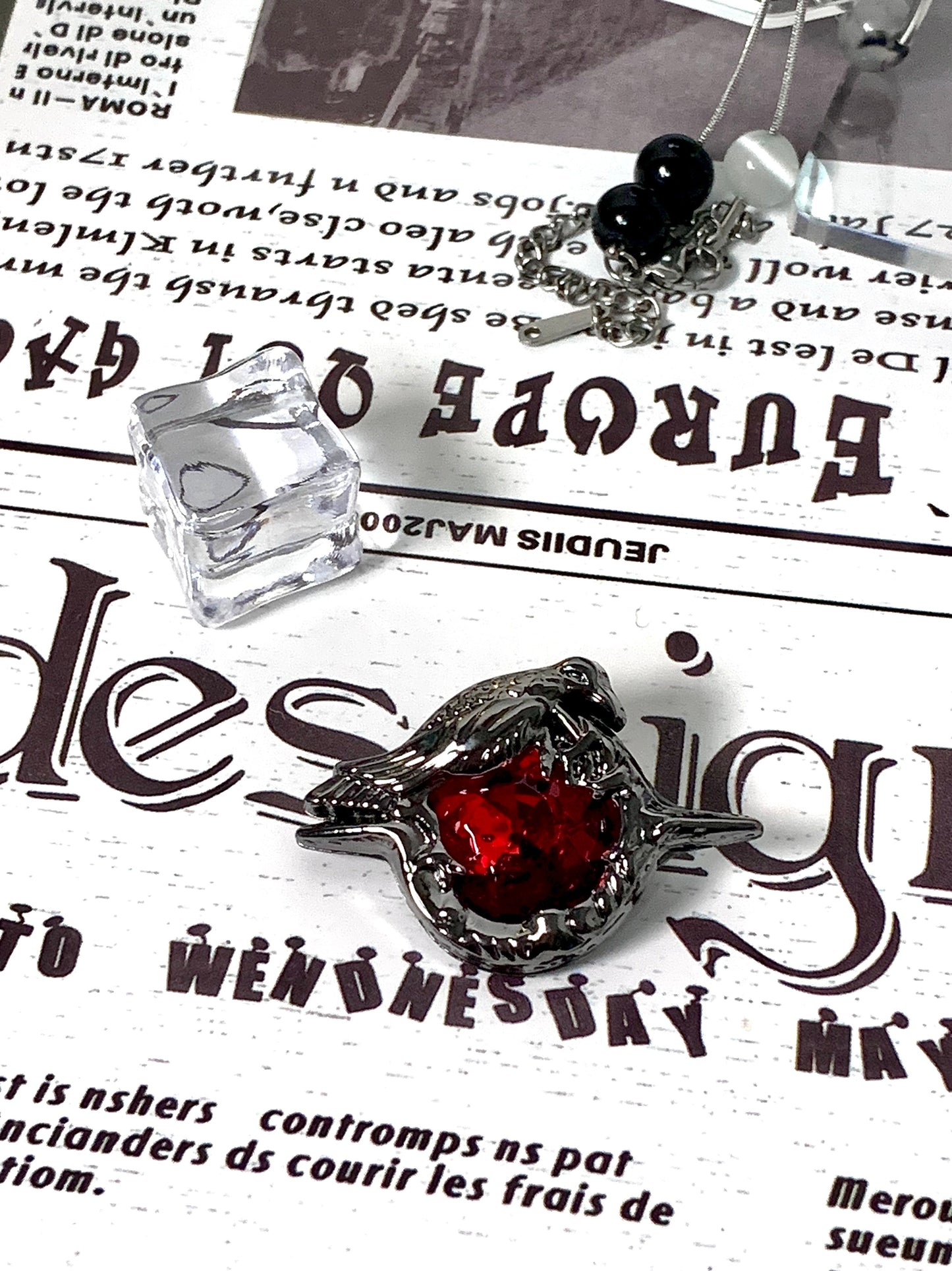 Sylus Crow Brooch & Necklace