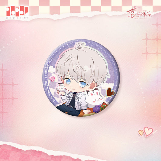 【Offocial】Heart-to-Heart Whispering Series Q Version Badge 65mm