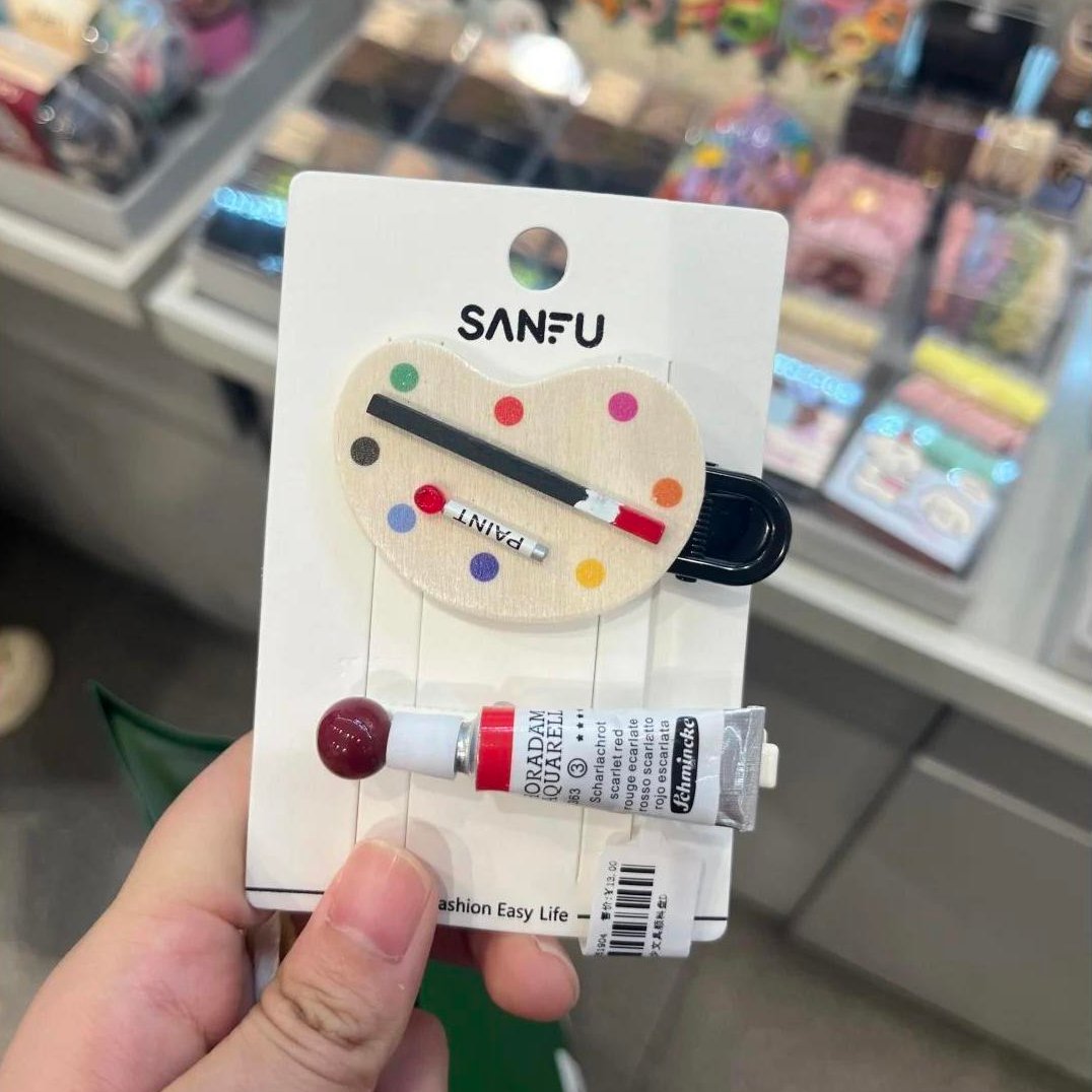 paiting pigment tray hair ornament hair clip