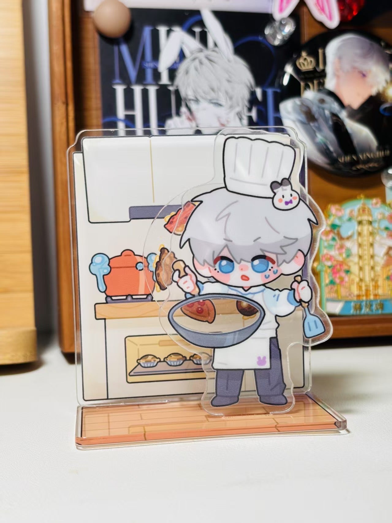 Xavier Cooking Acylic Stand (Double layer rotatable)