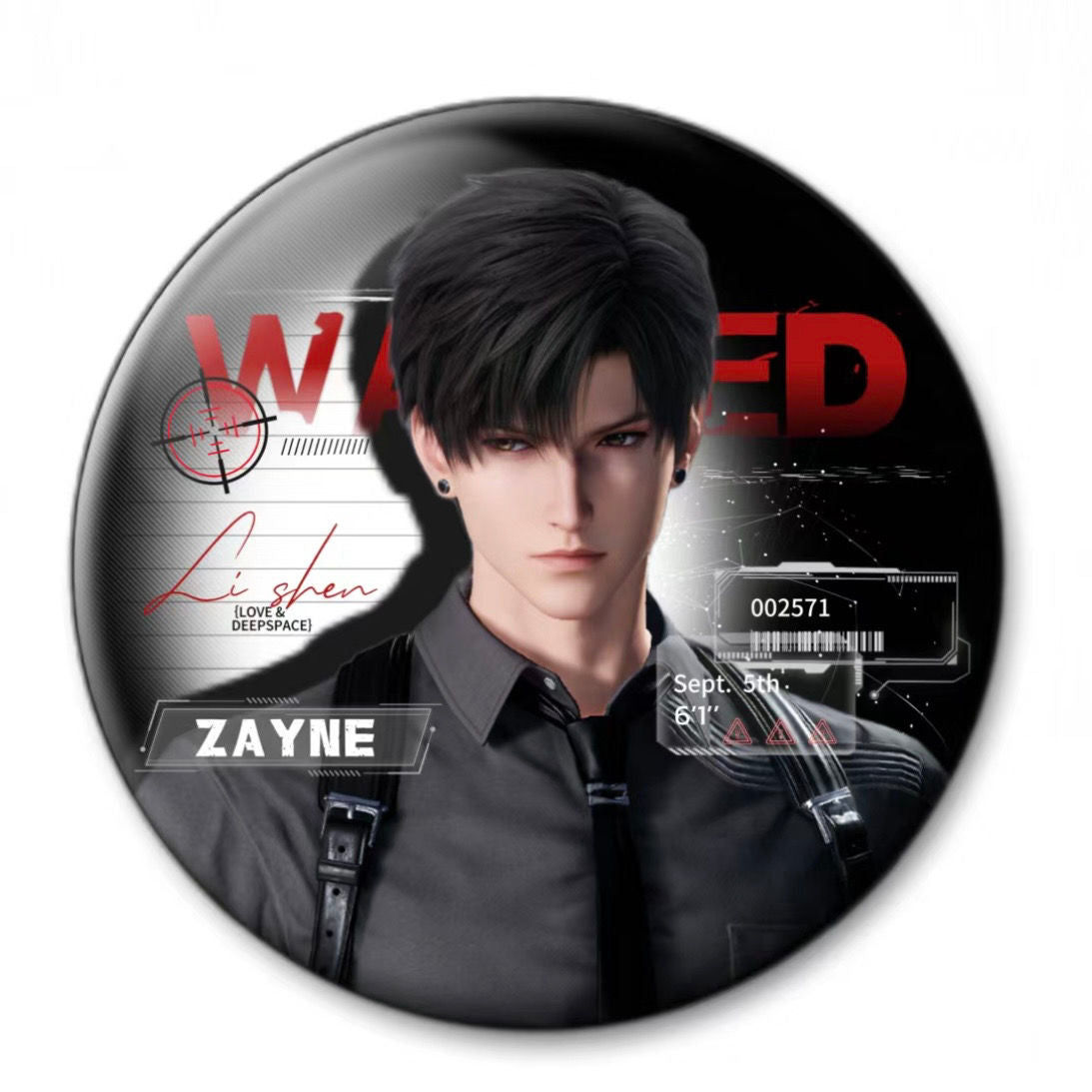 Love and deepspace Wanter series Badge 58mm