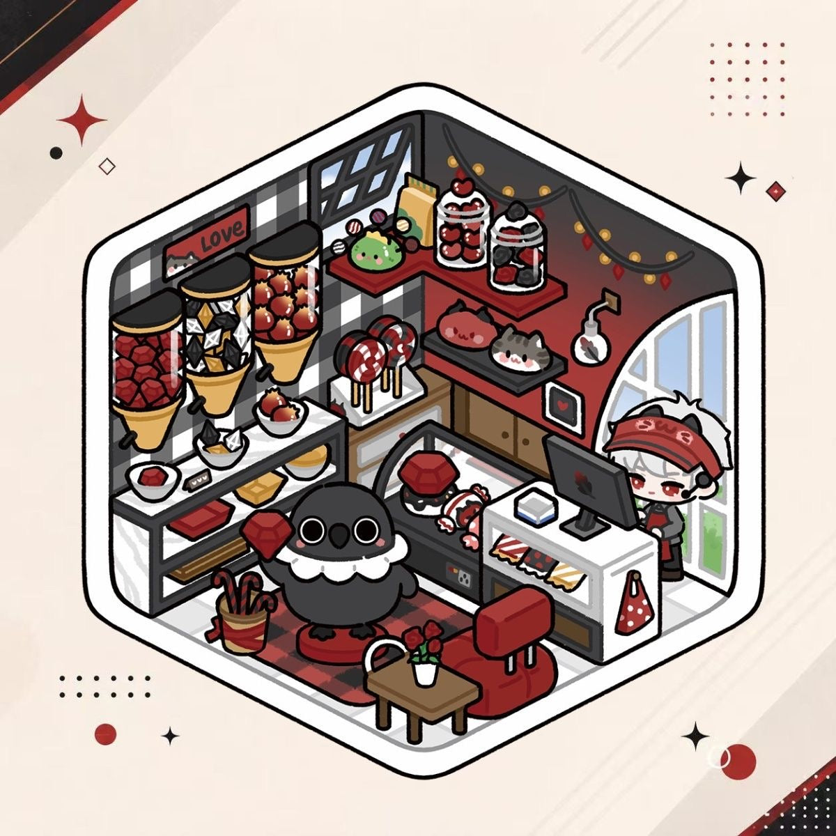 LnD Dessert Shop Series 3D Scenery sticker‌ & Diorama sticker‌