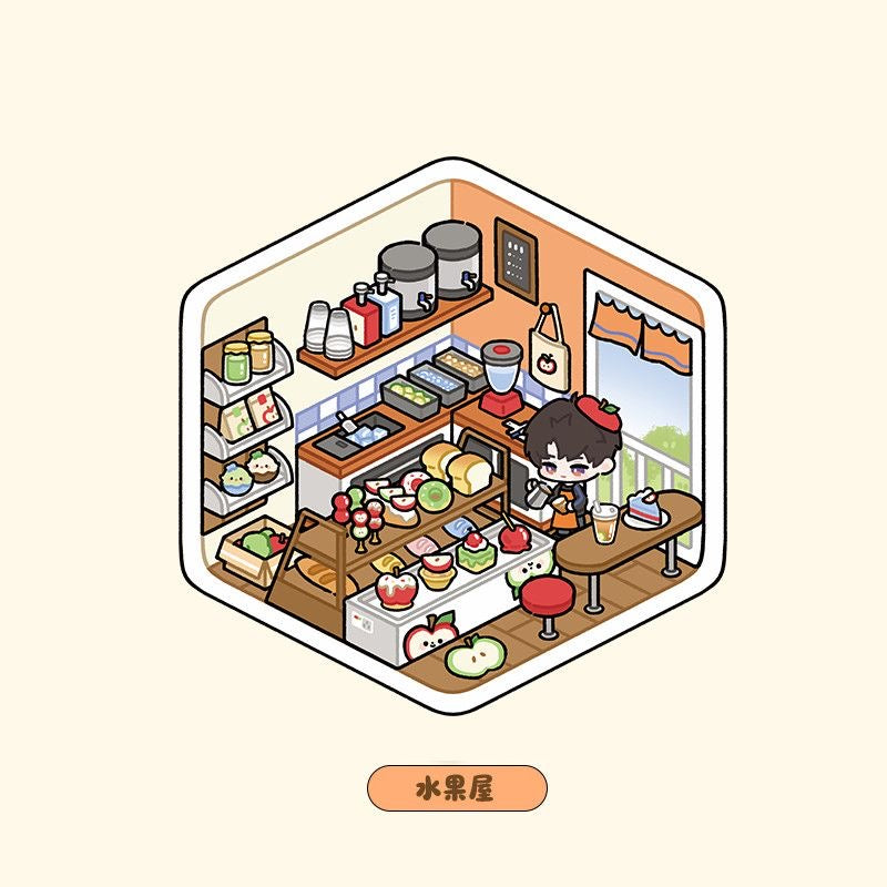LnD Dessert Shop Series 3D Scenery sticker‌ & Diorama sticker‌