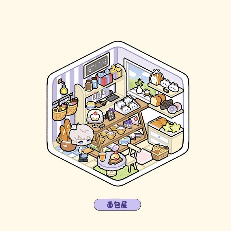 LnD Dessert Shop Series 3D Scenery sticker‌ & Diorama sticker‌