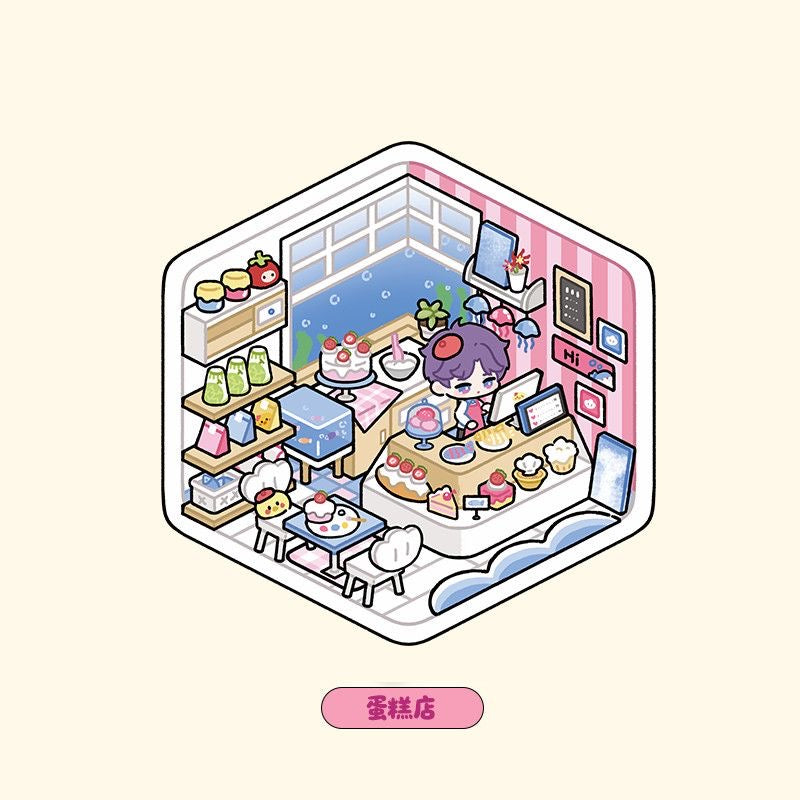 LnD Dessert Shop Series 3D Scenery sticker‌ & Diorama sticker‌