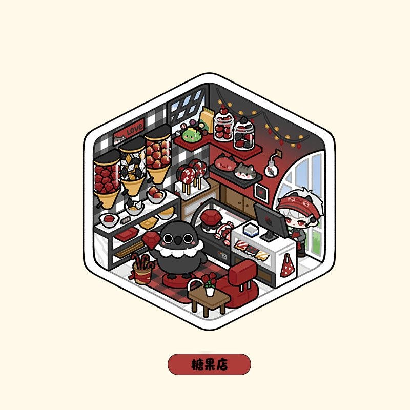 LnD Dessert Shop Series 3D Scenery sticker‌ & Diorama sticker‌